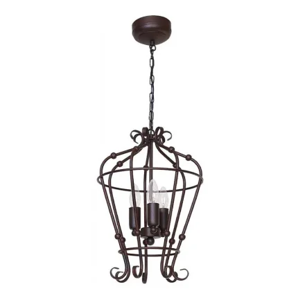 Brown Cage Pendant Light