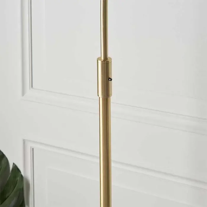 Floor lamp stem in brushed brass finish