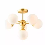 Brushed Brass Semi Flush Ceiling Light