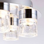 Bubble Chrome Large Bathroom Ceiling Light