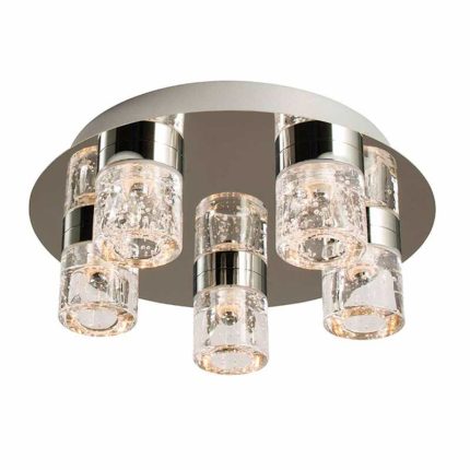 Bubble Chrome Large Bathroom Ceiling Light