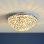 Chrome Flush Bathroom Ceiling Light