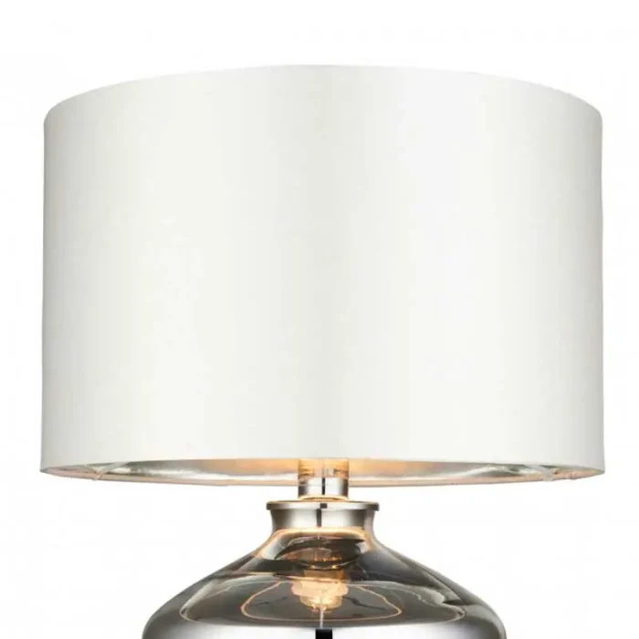 Chrome Glass Base Table Lamp