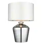 Chrome Glass Base Table Lamp