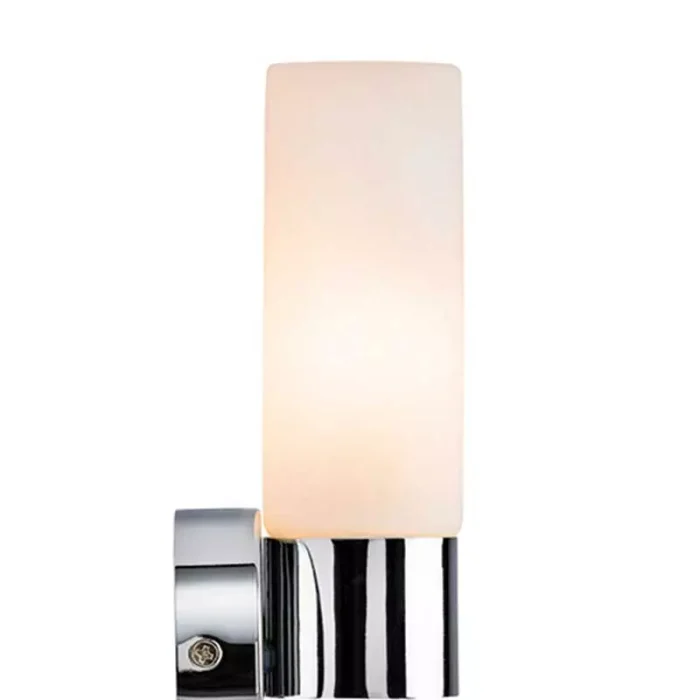 Chrome Opal Glass Bathroom Wall Light