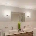 Chrome Opal Glass Bathroom Wall Light