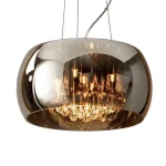 Chrome Shimmered Glass Hanging Light