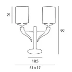 Chrome Table Lamp With Black Shades