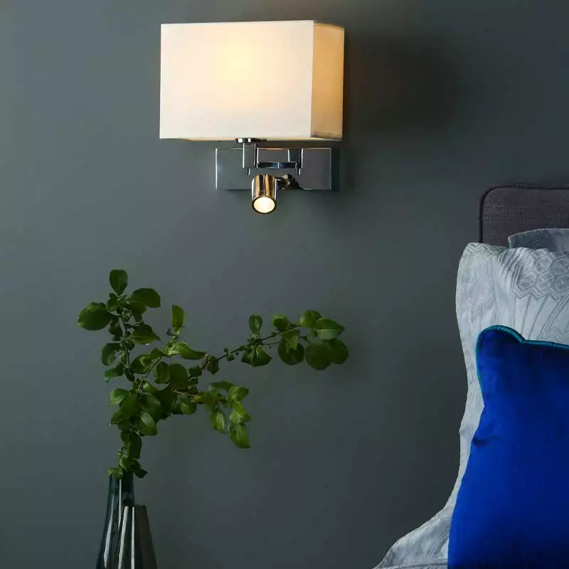 LED wall light in brushed bronze