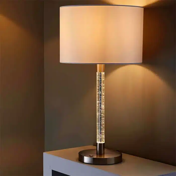 Clear Acrylic Bubble Effect Table Lamp