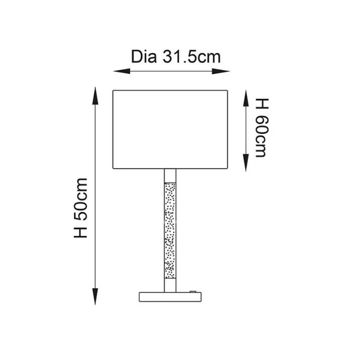 Clear Acrylic Bubble Effect Table Lamp