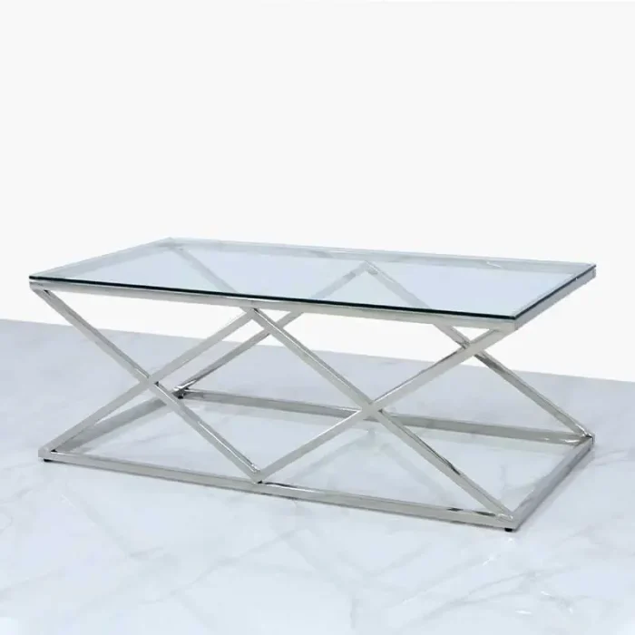 Clear Glass Coffee Table 120CM