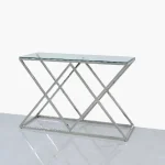 Clear Glass Console Table 120CM