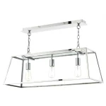 Clear Glass Stainless Steel Pendant Light