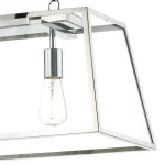 Clear Glass Stainless Steel Pendant Light