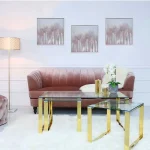 Coffee Table With Clear Glass Tables Gold Set