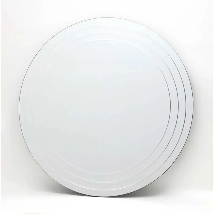 Contemporary Round Bevelled Mirror