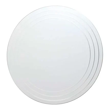 Contemporary Round Bevelled Mirror