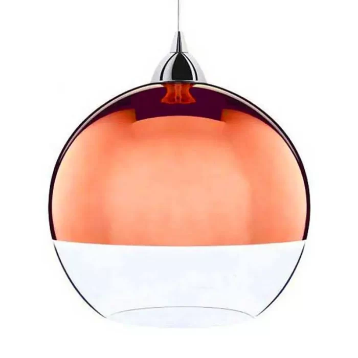 Copper Globe Glass Pendant Light