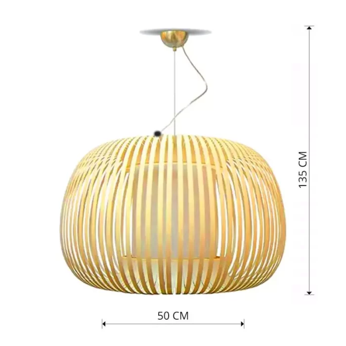 Pendant light with cream shade in 50cm size