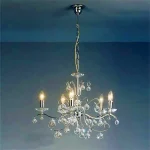 Crystal Chandelier Light in Chrome Finish