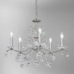 Crystal Chandelier Light in Chrome Finish