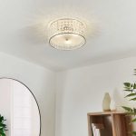 Crystal Chrome Bathroom Ceiling Light