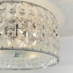 Crystal Chrome Bathroom Ceiling Light