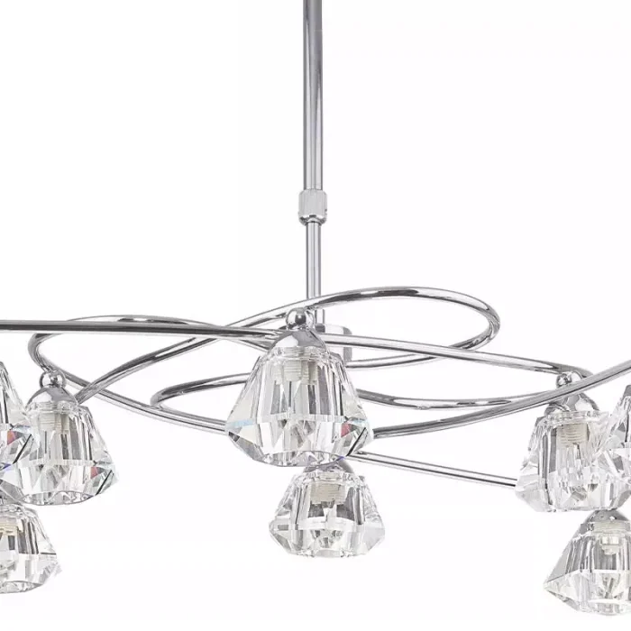 Crystal Chrome Pendant Light