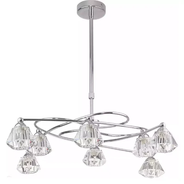 Crystal Chrome Pendant Light