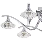 Crystal Flush Ceiling Light in Chrome