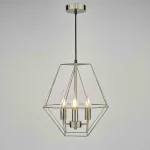 Diamond Shape Satin Chrome Pendant Light