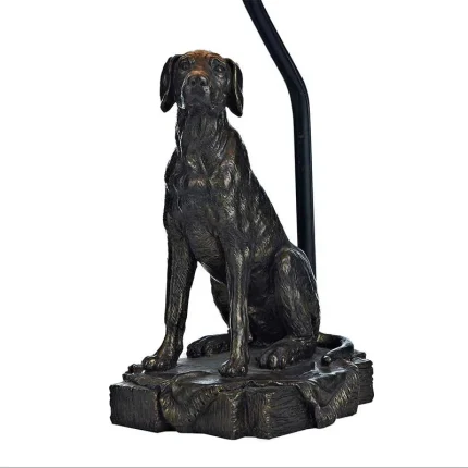 Dog Table Lamp Bronze