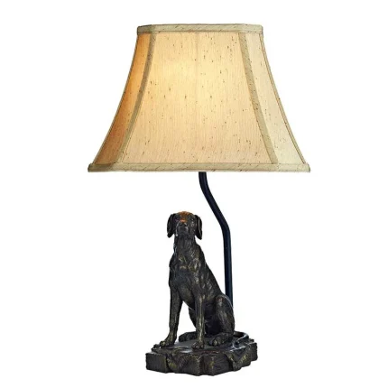 Dog Table Lamp Bronze