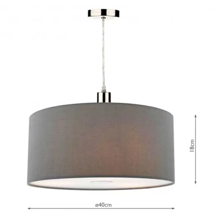 Easyfit 40cm pendant shade in slate grey