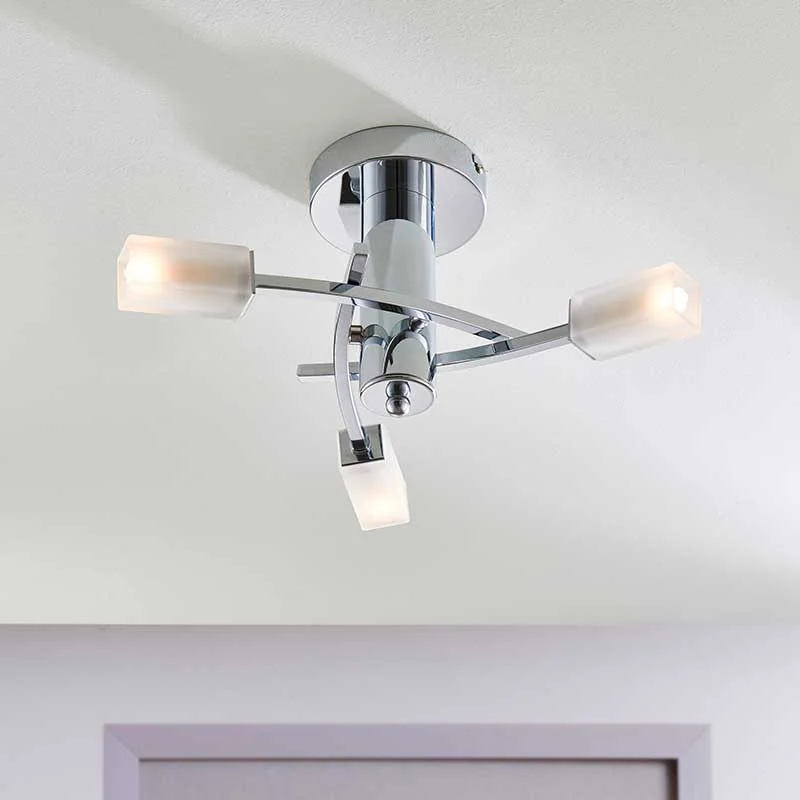 Endon 146-3CH Havana 3lt Semi Flush Ceiling Light