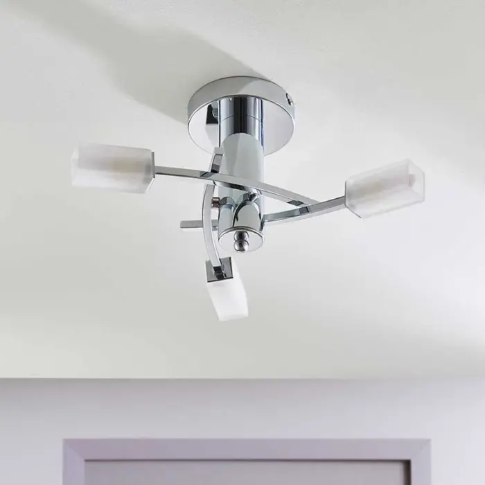 Endon 146-3CH Havana 3lt Semi Flush Ceiling Light