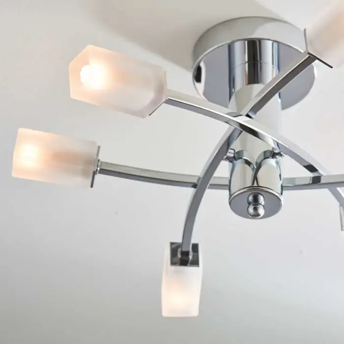 Endon 146-6CH Havana 6lt Semi Flush Ceiling Light