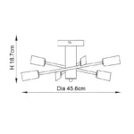 Measurements of Havana Semi Flush Ceiling Light