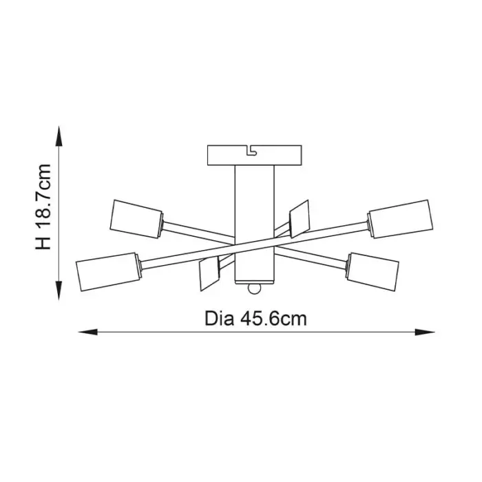 Measurements of Havana Semi Flush Ceiling Light