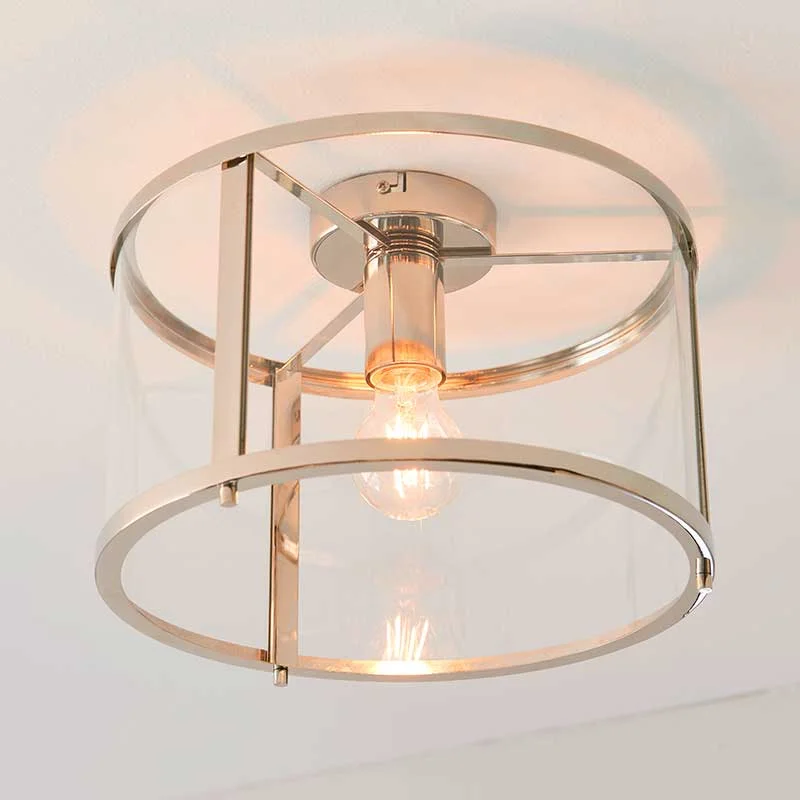 Endon 96150 Hopton Flush Glass Ceiling Light