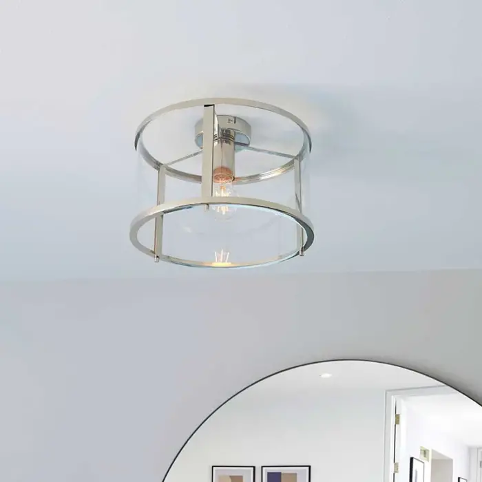 Endon 96150 Hopton Flush Glass Ceiling Light