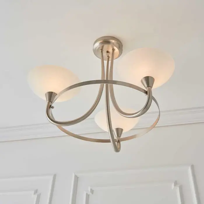 Endon Cagney-3SC Satin Chrome Ceiling Light