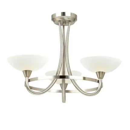 Endon Cagney-3SC Satin Chrome Ceiling Light