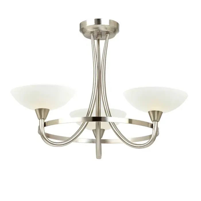 Endon Cagney-3SC Satin Chrome Ceiling Light