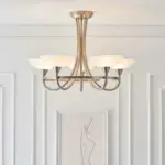 Endon Cagney-5SC Satin Chrome Chandelier Style Ceiling Light