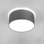 Flush Ceiling Light With Grey Shade