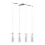 Four Opal Matt Glass Bar Pendant Light