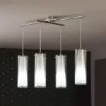 Four Opal Matt Glass Bar Pendant Light