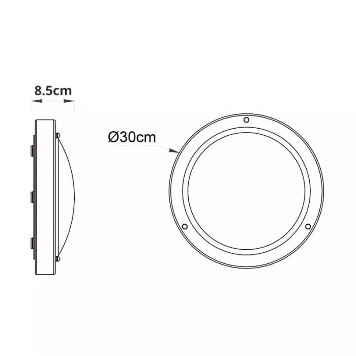 Frosted Glass Bathroom Ceiling Light Specifications